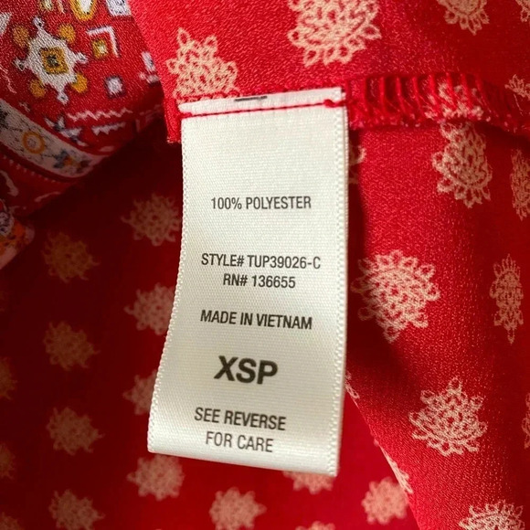 WEST KEI | Talia Tie Front Medallion Floral Print Blouse Size XSP - Picture 10 of 10